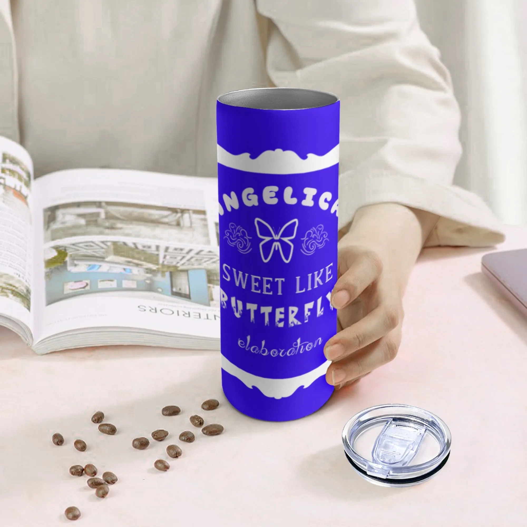 Custom 20oz Skinny Tumbler with Straw Using Photo  Name Custom Tumbler Personalized Cup Custom  Tumbler Travel Mug