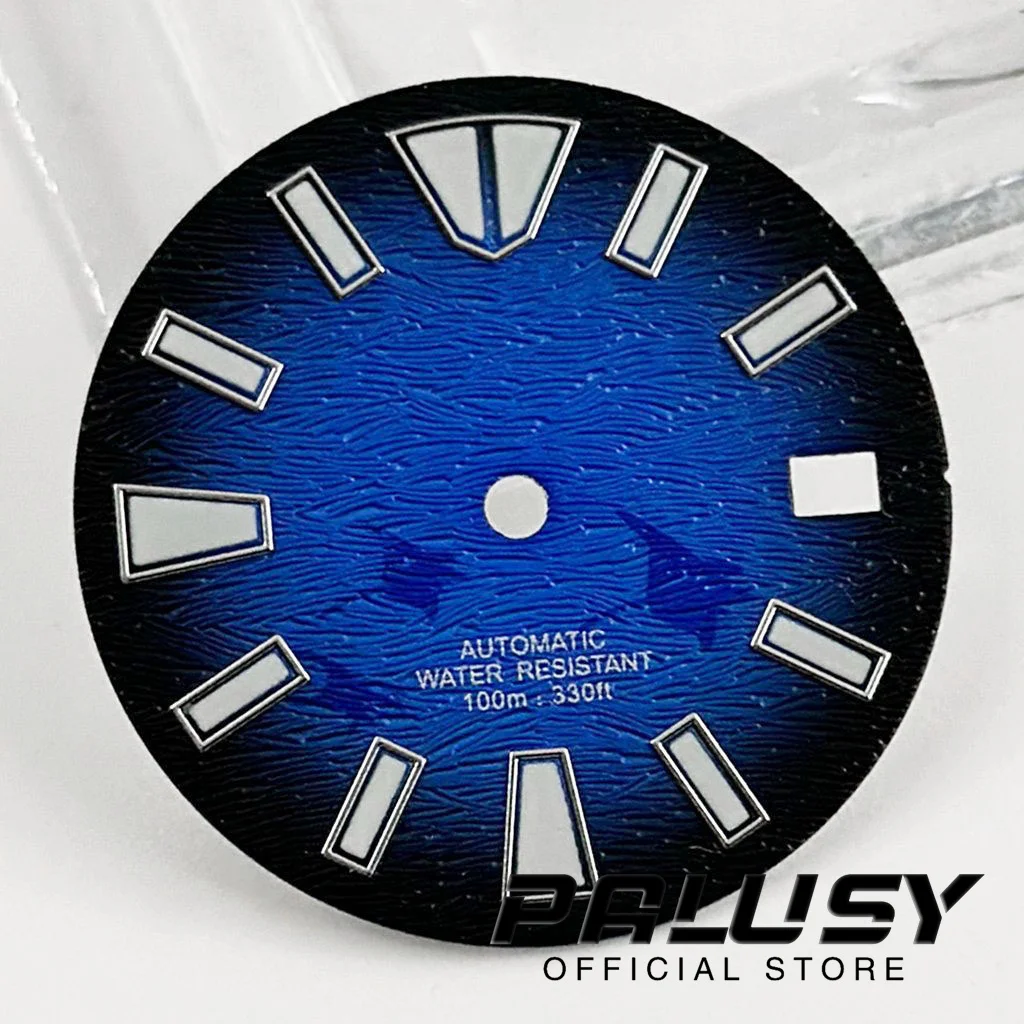 NH35 Gradient Colour 29MM Dial Black Blue Green Luminous Dial Fits NH35 Movements 3.0,3.8 O'clock Watch Faces