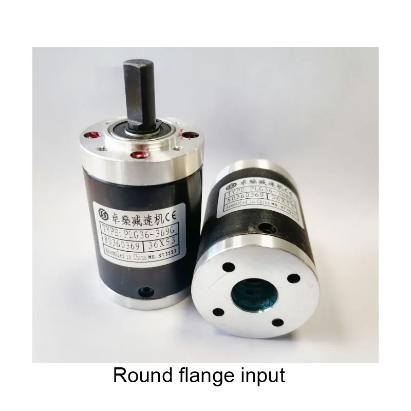 1pcs/lot 3.71:1 5.18:1 Planetary Reducer PLG36 Planet Gear 36mm Diameter Gearbox Round or Square Flange Input 3.175mm