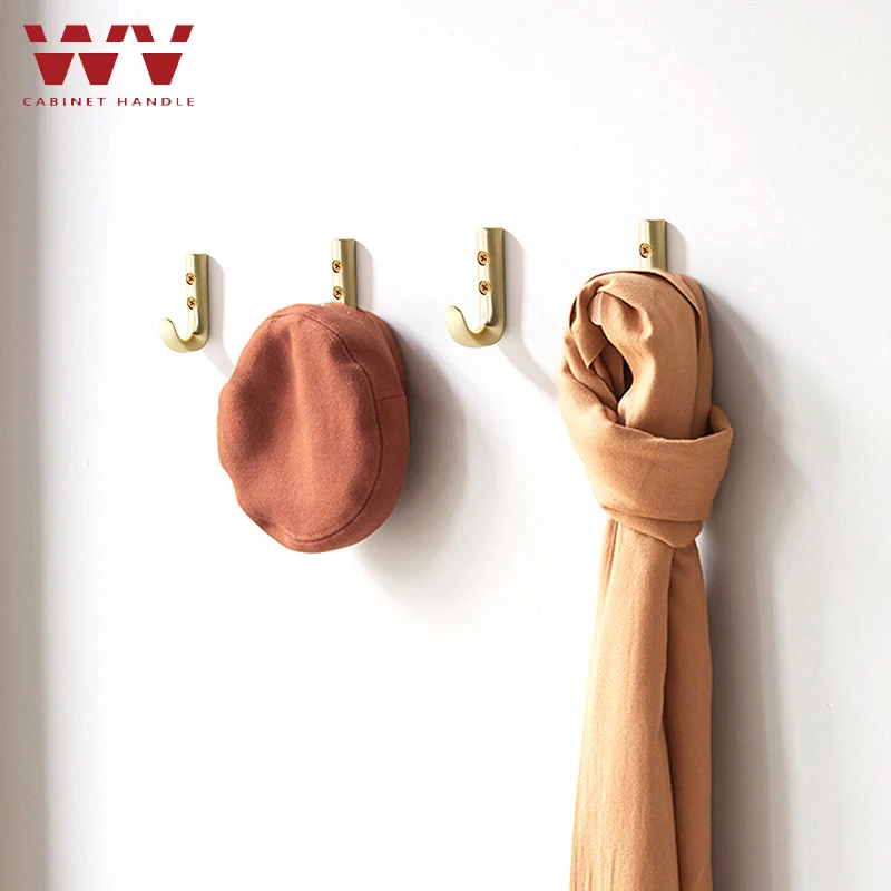 WV J Type Wall Hanging Clothes Hook Bedroom Robe Hook Living Parlor Coat Bedroom Robe Towel Bathroom Accessories