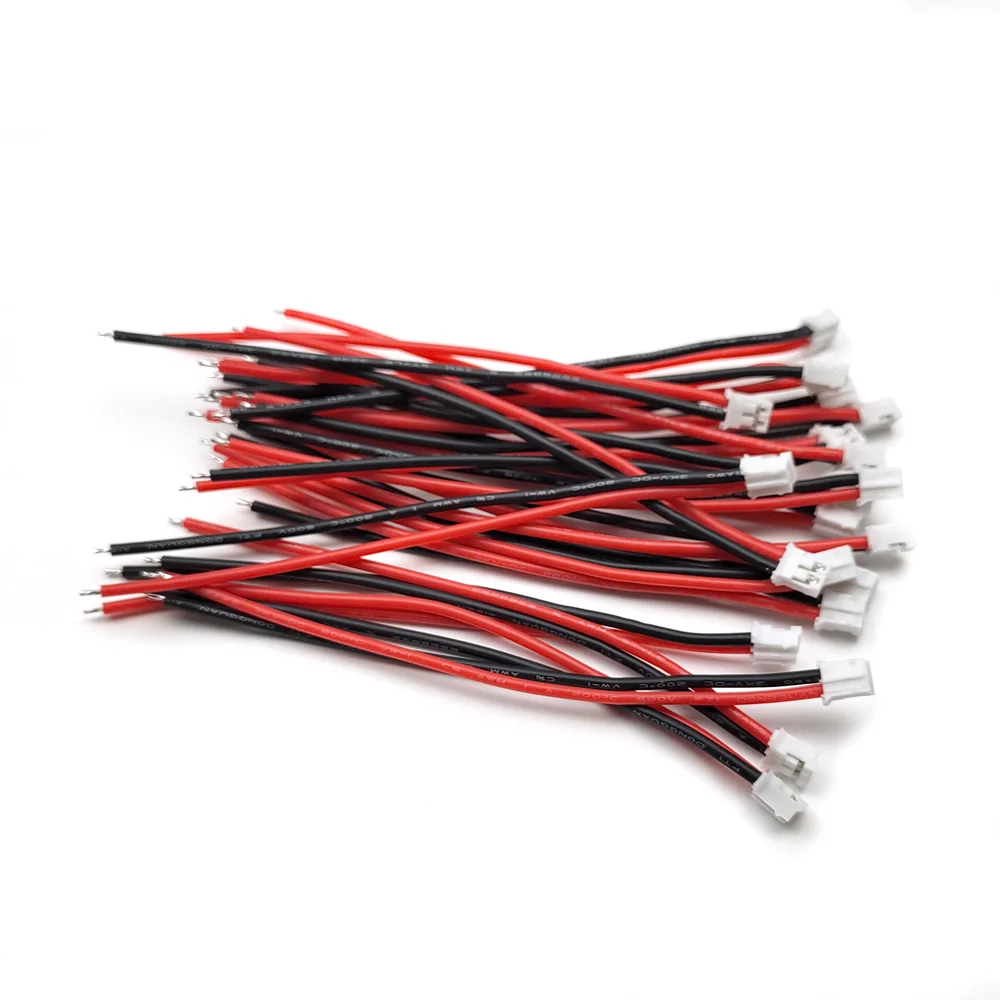 JST-PH 2.0 2P Micro Electrical Male Connector Plug with 22awg 10cm Silicone Wire power plug connector