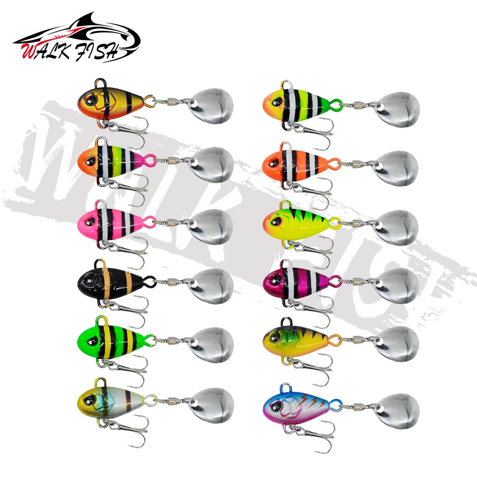 Фото WALK FISH 1 шт. новый хвост спиннинг 14 г балансировочный вращающийся металлический джиг Вибрирующая приманка Спиннер ложка искусственная рыболовная приманка №5