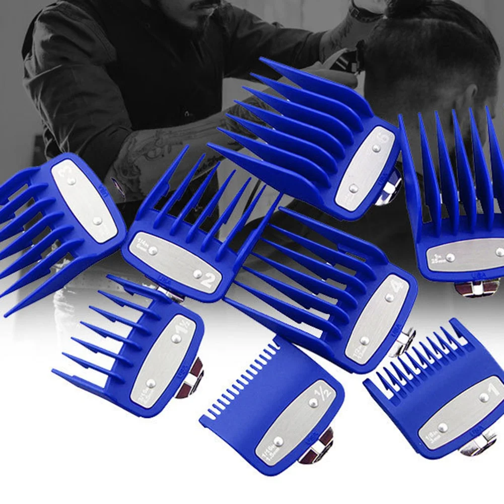 8Pcs Cutting Guide Comb for Wahl with Metal Clip 3171-500,Fits for Multiple Size Wahl Clippers Black 3
