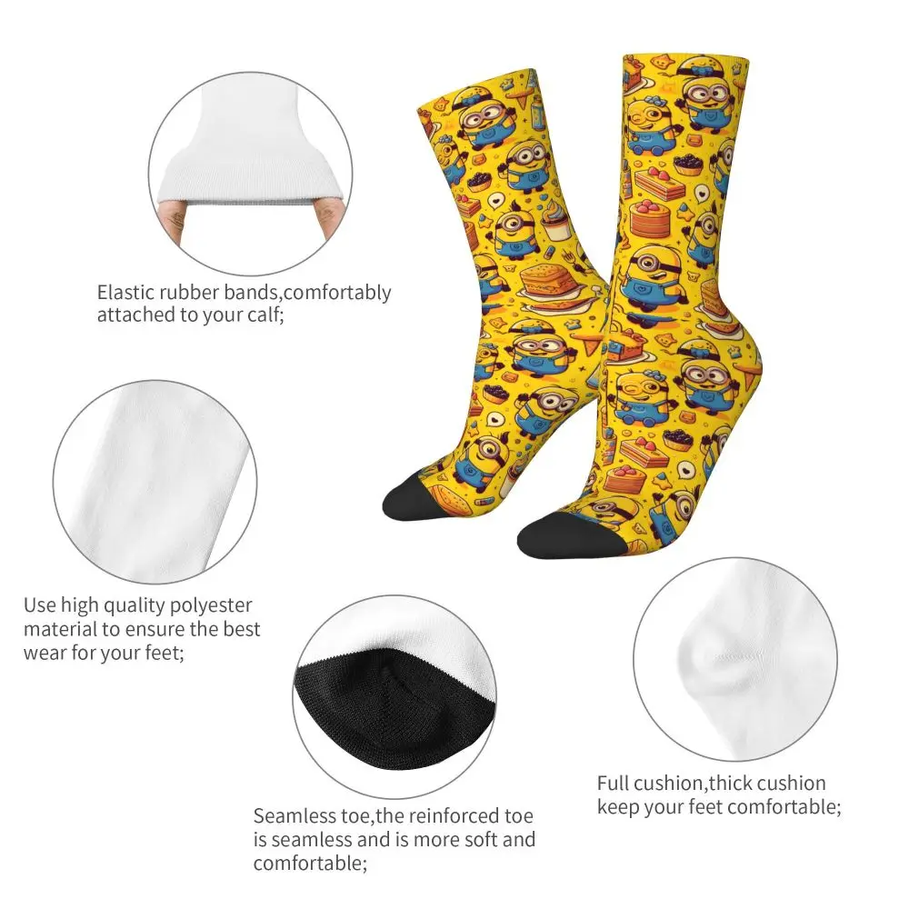 Custom Cool Print M- Minions Cartoon Socks for Women Men Stretchy Summer Autumn Winter M- Minions Bananas Crew Socks 166 Sb6ff9ef2aad046caafd42d9dac6779f9k