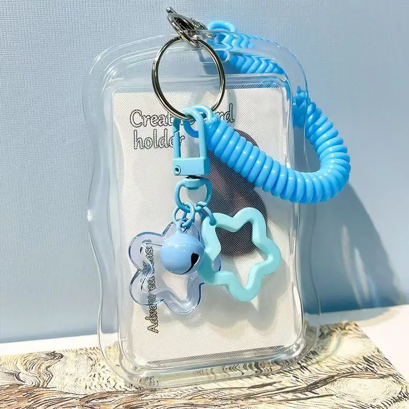 Clear Transparent ID and Card Holder with Star Design Protection