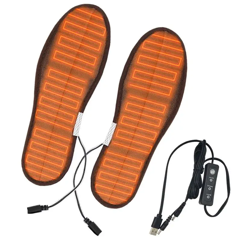 Heated Insoles USB Heating Shoes Insoles USB Electric Heating Thermal For Skiing Hunting Outdoor Fishing Hiking
