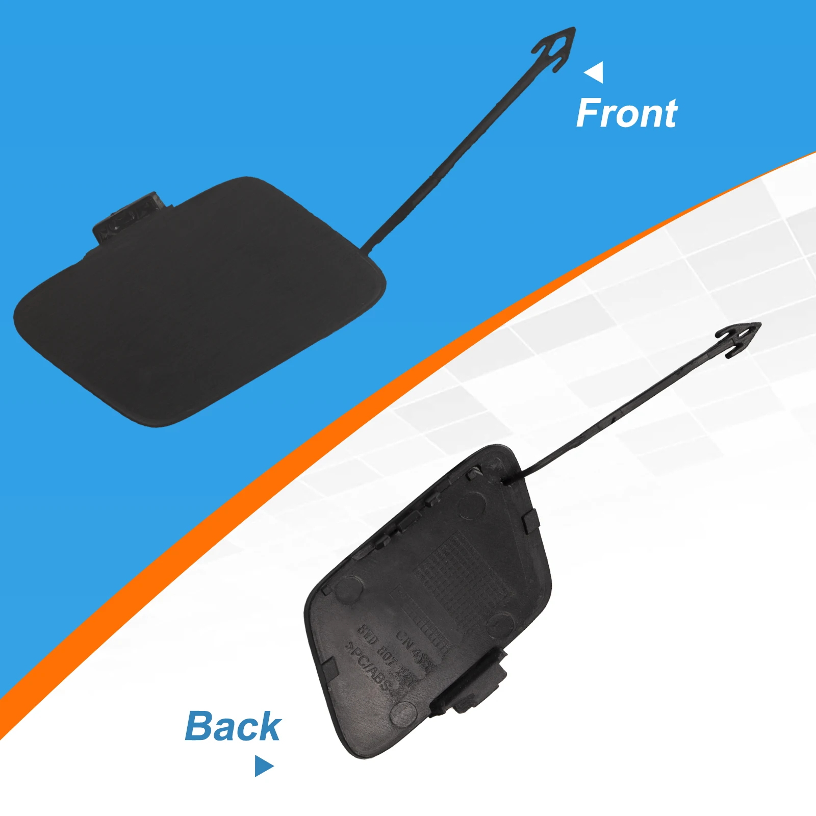 Front Bumper Tow Hook Cover Cap Towing Eye For Audi A4 B9 Right Passenger Side