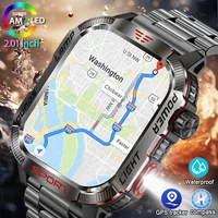 New Military GPS Smart Watch Men Flashlight Compass Waterproof 600mAh Battery Outdoor Sport Tracker Bluetooth Call Smartwatch
