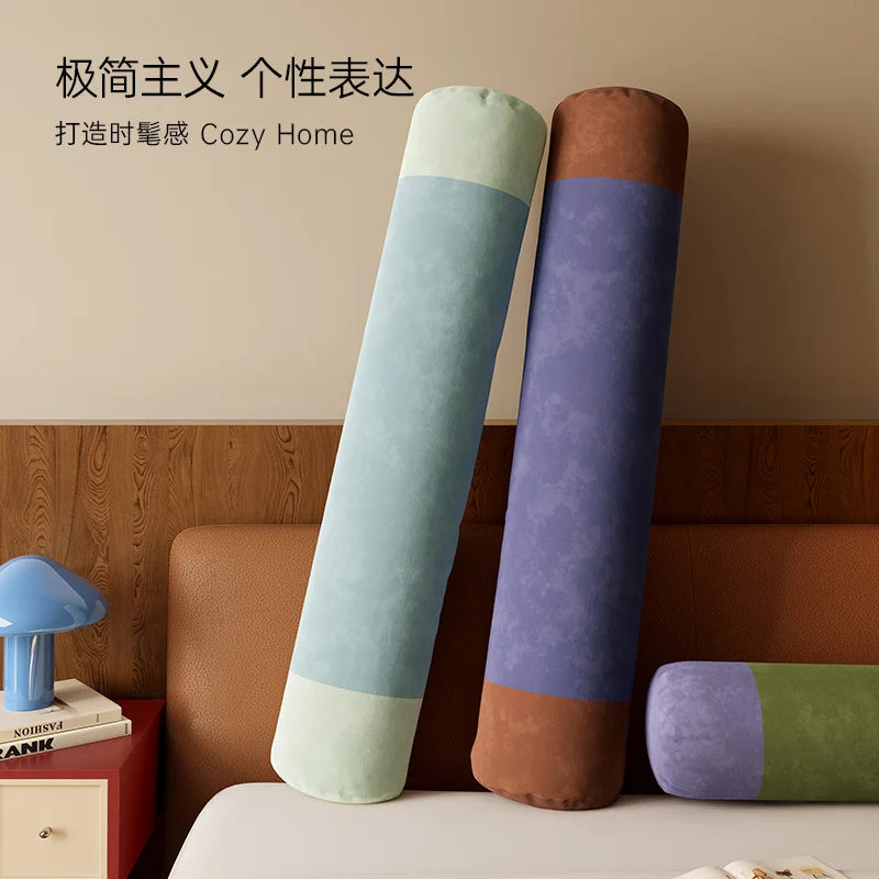 Body Pillow for Adults Bolster Pillow with Removable Velvet Cover