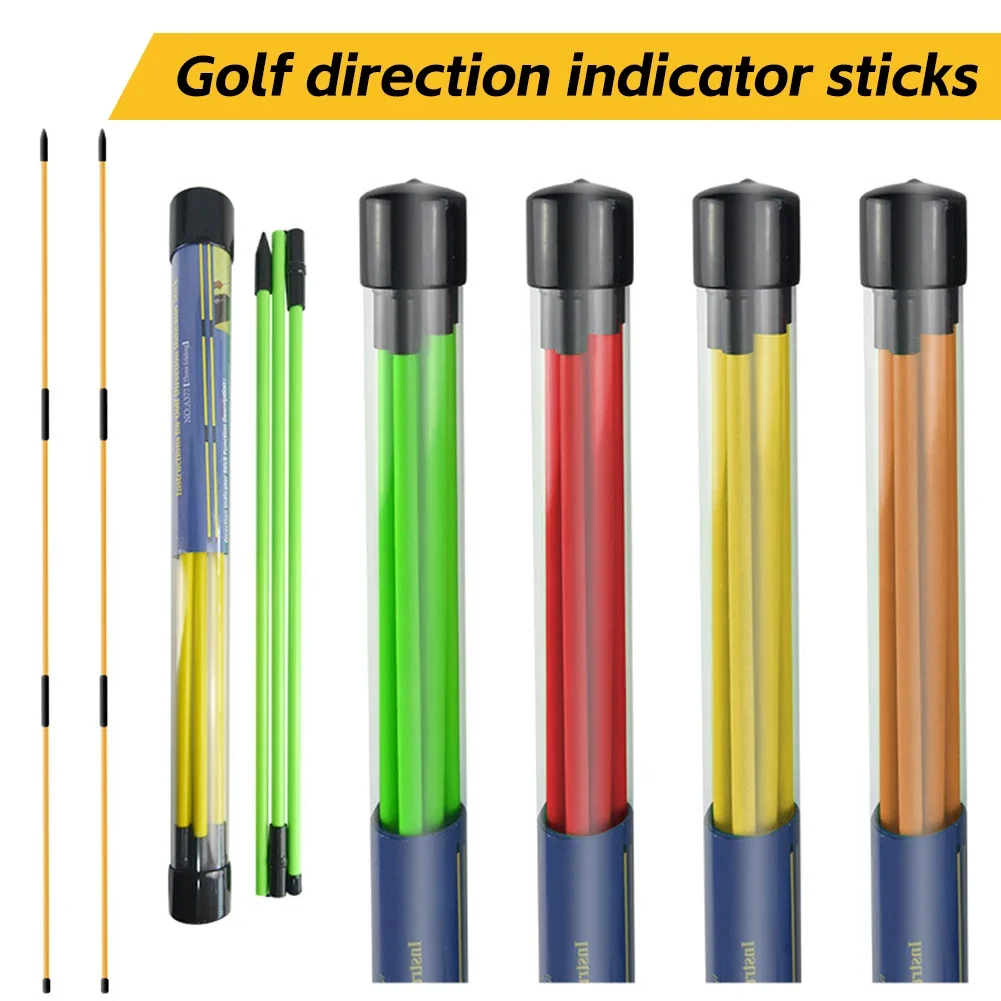 2Pcs Golf Alignment Sticks 48inch Alignment Practice Rods Collapsible 6 Colors Golf Alignment Sticks Golf Swing Training Tools