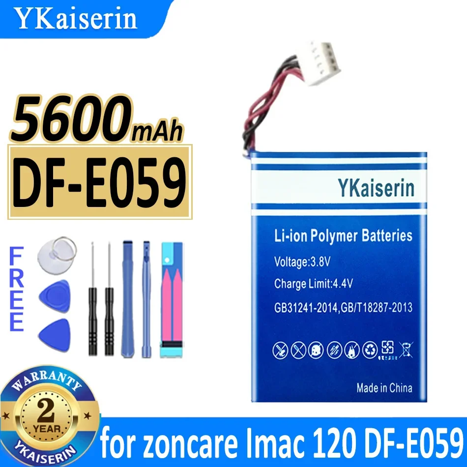 

YKaiserin 5600mAh Battery for Zoncare Imac 120 DF-E059 ICR18650 14.8V Multi-channel Electrocardiogram Machine Bateria + Tools