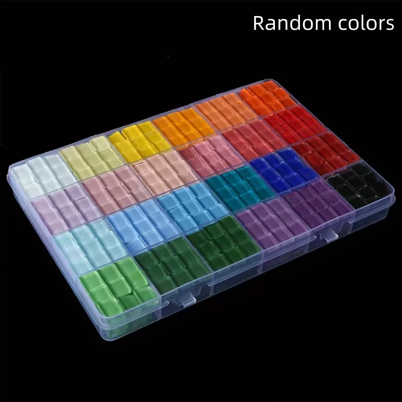 720pcs Glass Mosaic Tile Set, 0.99cm Square, DIY Craft Supplies for Handmade Projects, 24, Mosaic Stickers, DIY Craft Materials