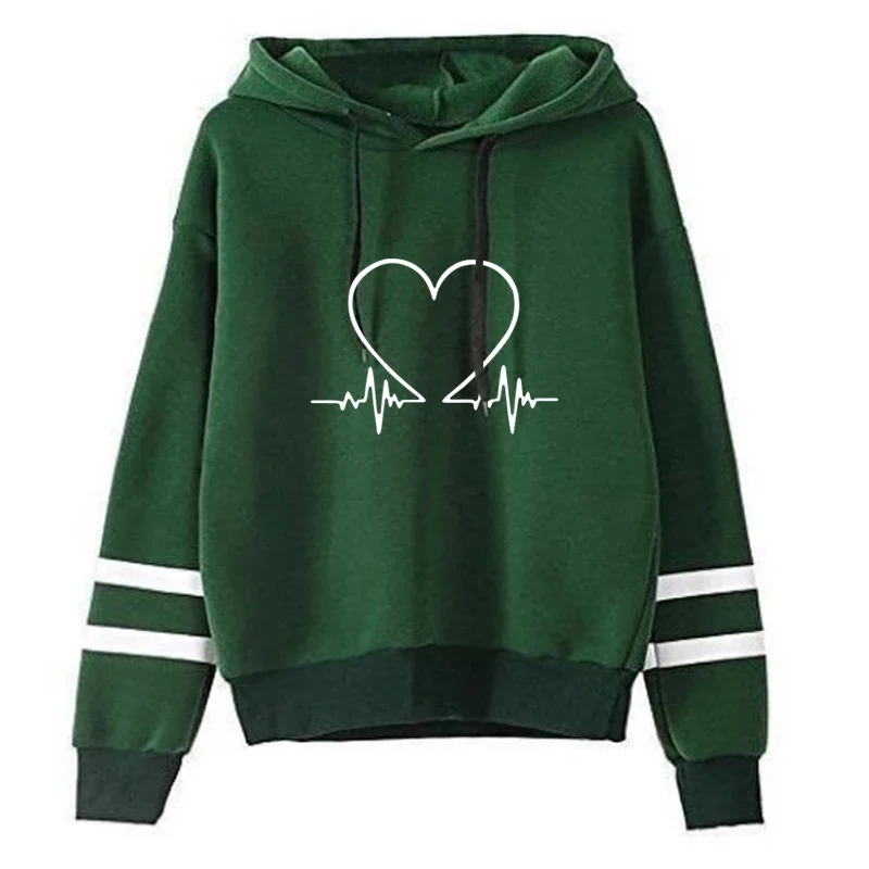 Woman Clothing Versatile Sweatshirts Casual Hoodies Comfortable Pullovers Slim Fit Soft Striped Lazy Style Jogging Daily Women's 4