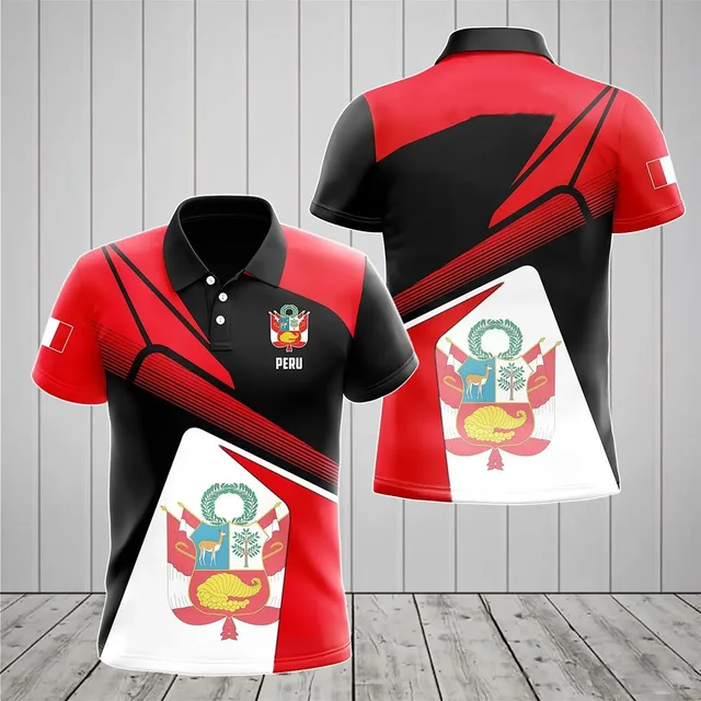 Polos graphiques Peru Feel pour hommes et femmes, maillots de football College en plein air, sports de rue péruviens, uniforme de football, été 2024 1