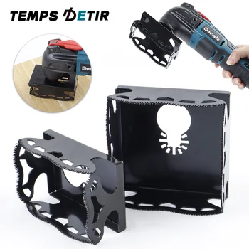 2 lame per taglio fori quadrati e rettangolari, per utensili multifunzione oscillanti, fresa a fessura, per lavorazione del legno/cartongesso/fai da te/gesso/utensile da taglio per scatole da muro