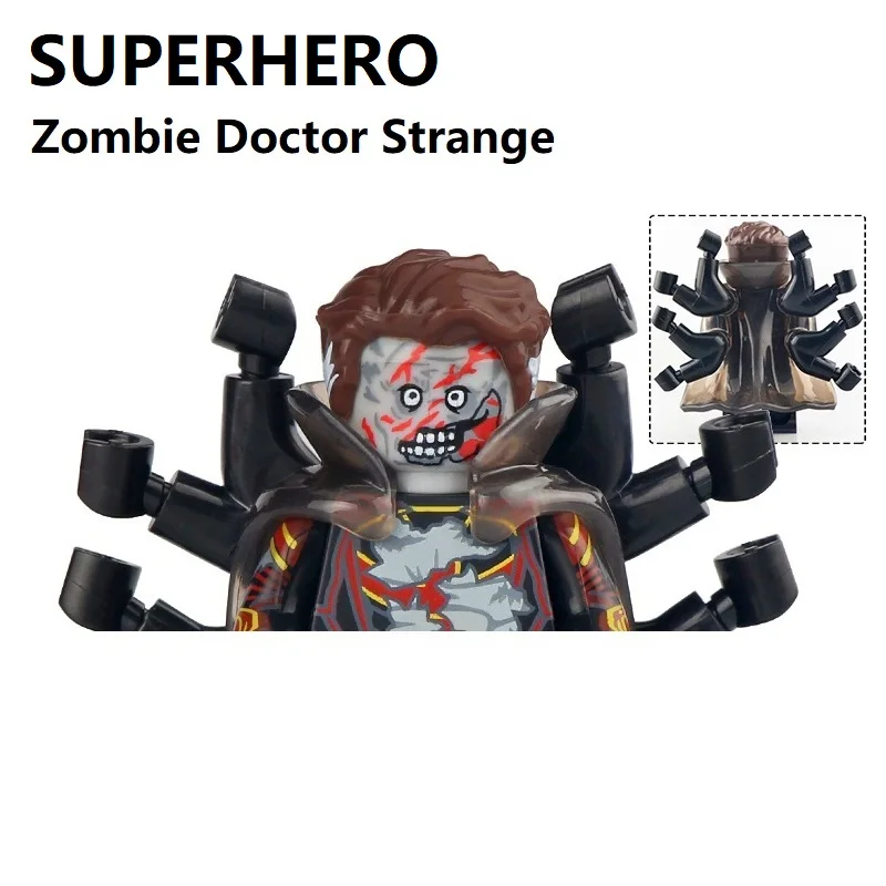 Superhero Zombies Doctor Strange Scarlet Witch Vision Building Brick Blocks Mini Action Figure Toys