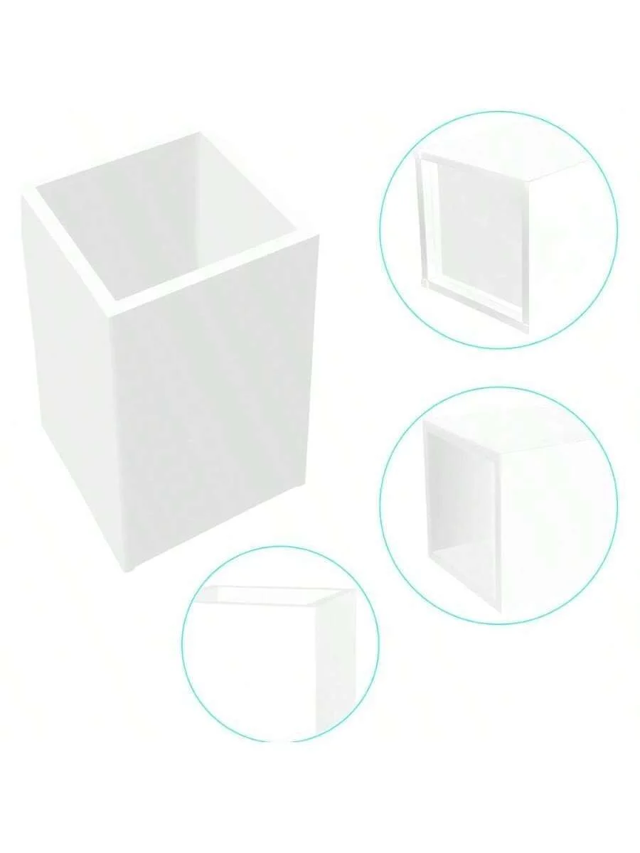 Black/White Cosmetic Makeup Box Acrylic Makeup Brush Tool Storage Box Case Large Capacity Cartridge Practical Brush Storage 4