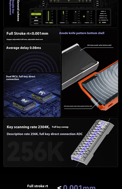 新品未開封MorkBlade MK60 Black Morkblade Mk60 Wired Magnetic Switch Mechanical Keyboard