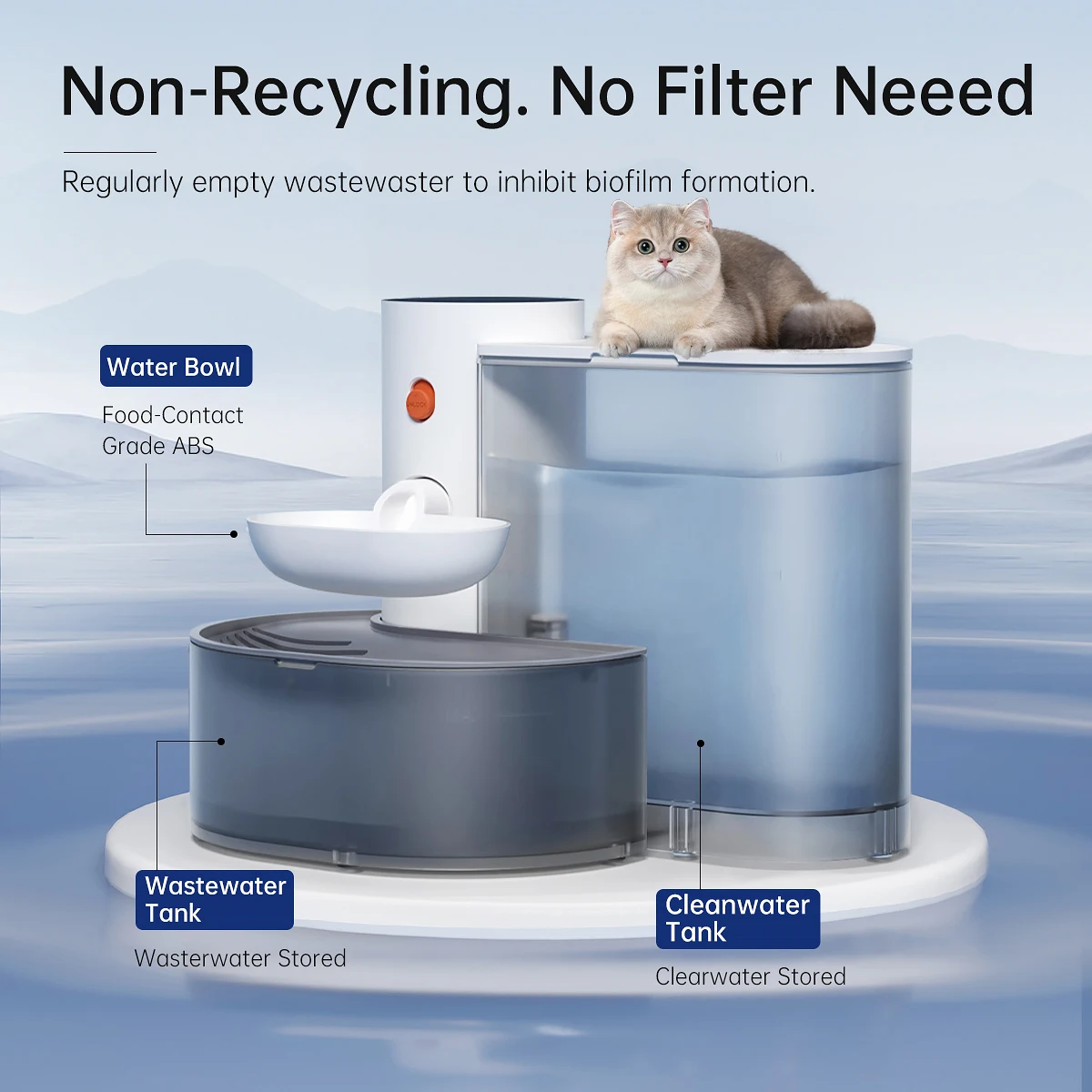 Pet water dispenser Dog and Cat Water Dispenser Dumping Cat Water Dispenser Running Water Charging Automatic Water Feeder 2