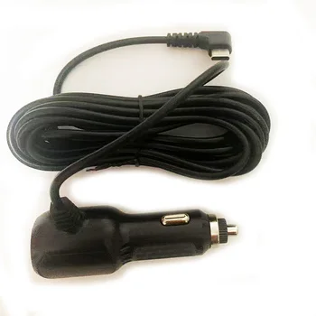 TYPE-C USB 차량용 충전기 어댑터, 자동차 DVR 차량 충전용, USB 암 포트 및 3.5m 케이블 포함, 12V-24V ~ 5V 3A, 90 도 각도