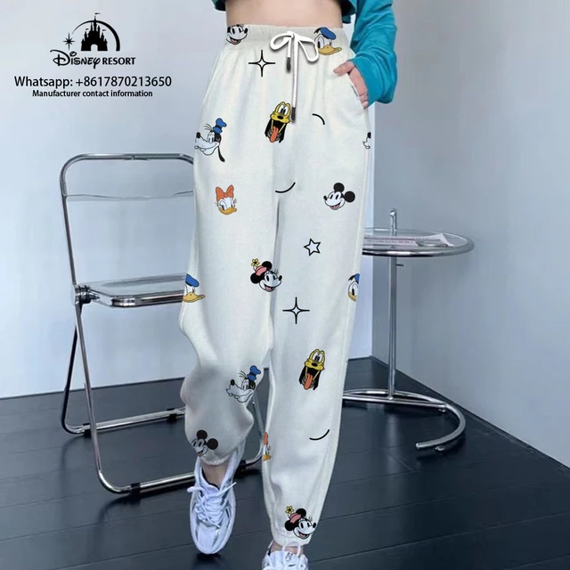 2022 New Streetwear Disney Sweatpants Women Hip Hop Mickey and