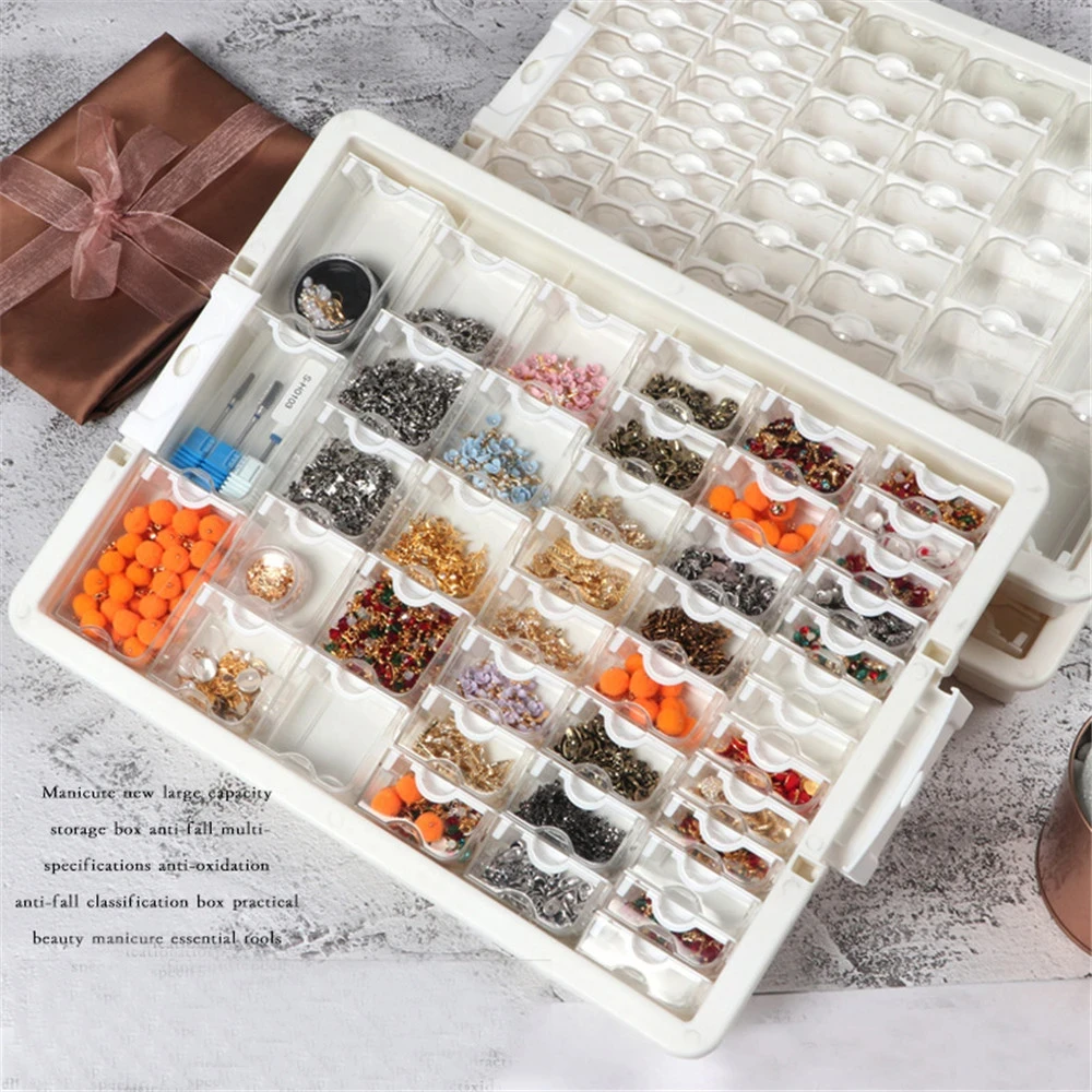 78/50 Grid Diamond Painting Mosaic Tool Accessories Plaid Jewelry Drill Container Transparent Storage Box