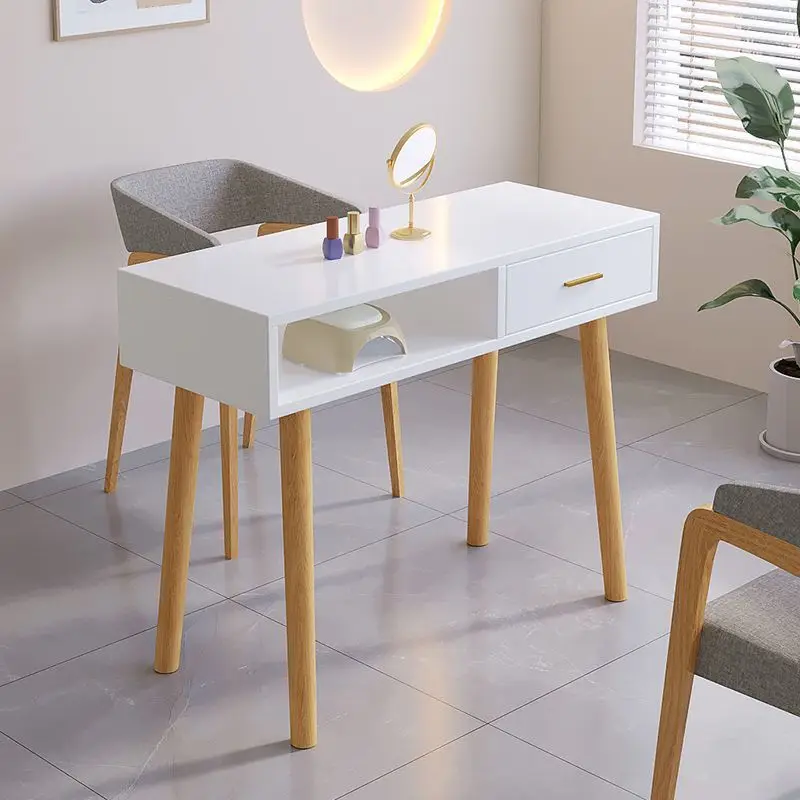 

Exquisite Modern Nail Table Simple Japanese White Minimalist Manicure Table Beauty Make Up Nageltisch Salon Furniture HD50ZJ