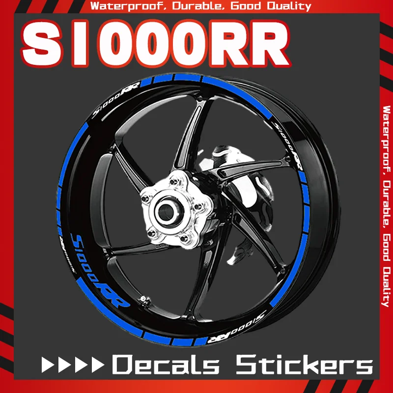 For BMW S1000R S1000RR Motorcycle Front Rear Wheel Rim Stripe Reflective Decals Sticker s1000r s1000rr Tyre Waterproof Sticker