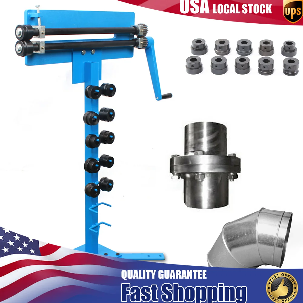 Professional Bead Roller Sheet Metal Manual Metal Bead Roller Machine 1.2mm Steel 6 Dies Set