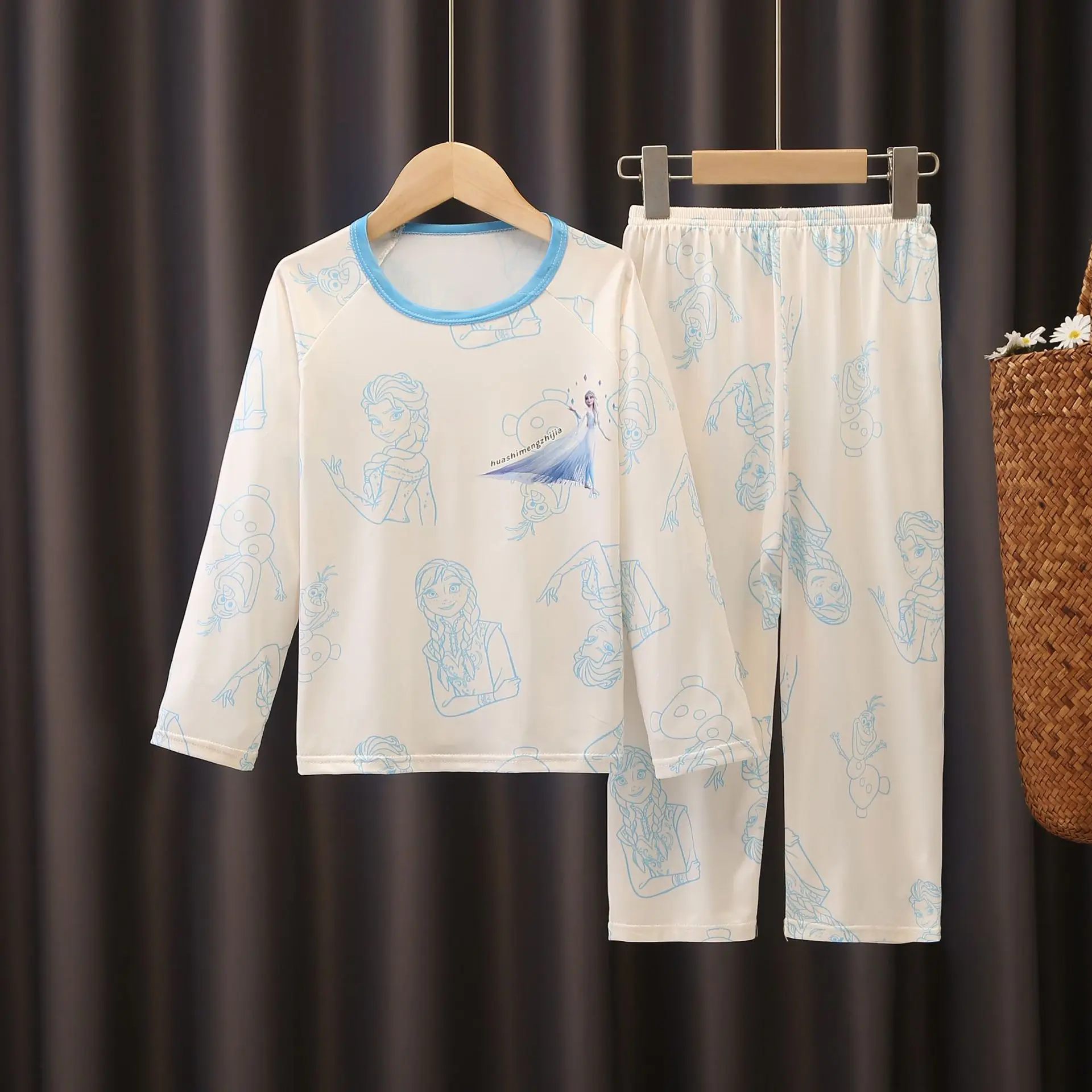 Girls Long Sleeve Cartoon Pajamas 5