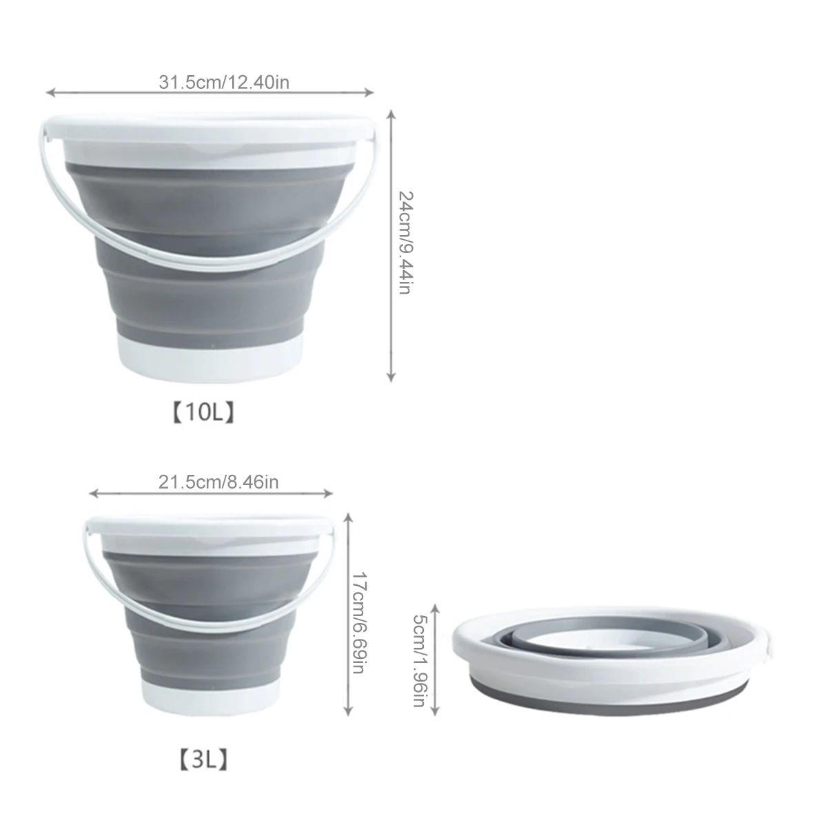 Folding Bucket Water Bucket Car Wash Bucket Large Capacity Portable Folding Bucket Silicone Car Bucket Children's Outdoor Fishing Travel Home Multi Functional