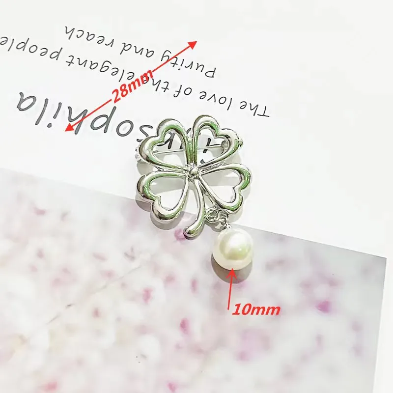 새로운 진주 기하학 브로치 핀 참 안전핀 브로치 스웨터 가디건 클립 체인 만능 고정 바늘 장식 쥬얼리