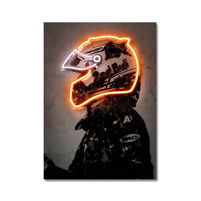 بارد دراجة نارية الصبي غرفة جدار الفن الديكور اللو...