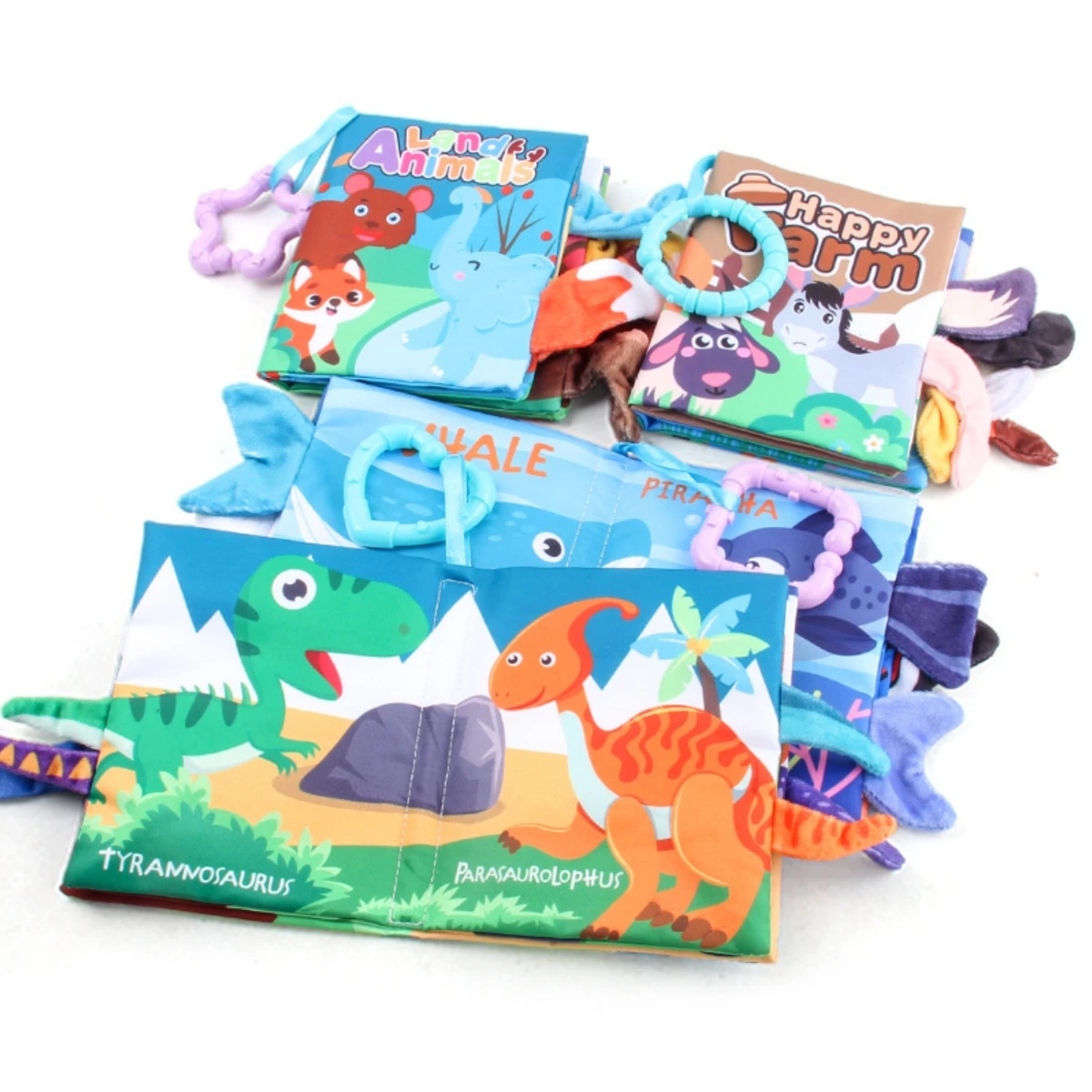 Early Education Toy 3D Cloth Book with Animal Tail Puzzle Learning Cognition Toys for Babies Gift Sensory Touch Soft Busy Book 2