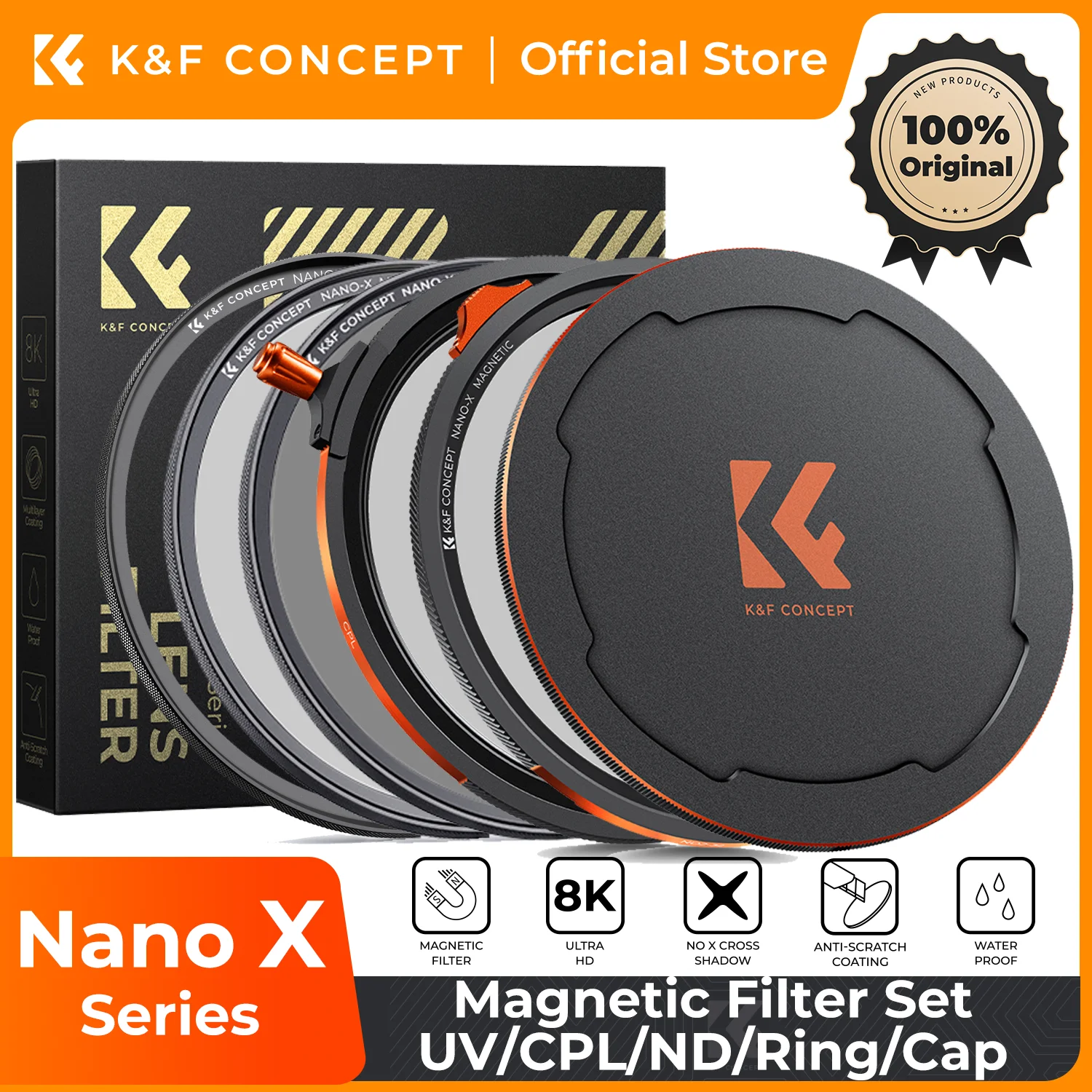 K&F CONCEPT 49-82mm カメラ磁気フィルター UV/CPL/ND/ブラックミスト1 