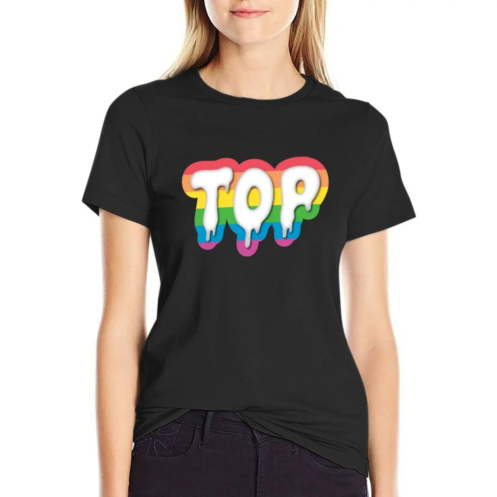 

Rainbow Top T-Shirt summer tops oversized woman t shirt