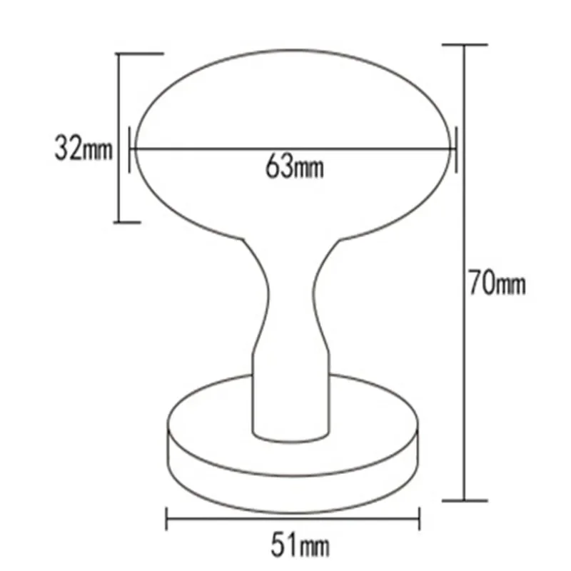 Description Picture 3 of itemSuper Beautiful, Egg-shaped Oval Door Handle,without Lock Body,zinc Alloy,4colors,home Hardware