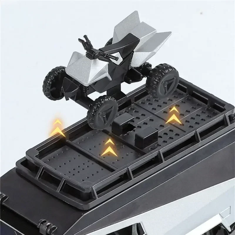 1:32 Tesla Cybertruck Pickup Camping RV ﻿Alloy Car Model Diecasts & Toy Vehicles Truck Kids Toys For Children Christmas Gift Boy 5