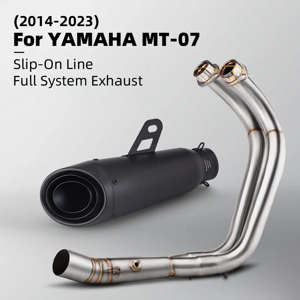 

For YAMAHA MT07 FZ07 Full Motorcycle Exhaust System Escape Slip On 51MM Front Tube Link Pipe Connect Original S project