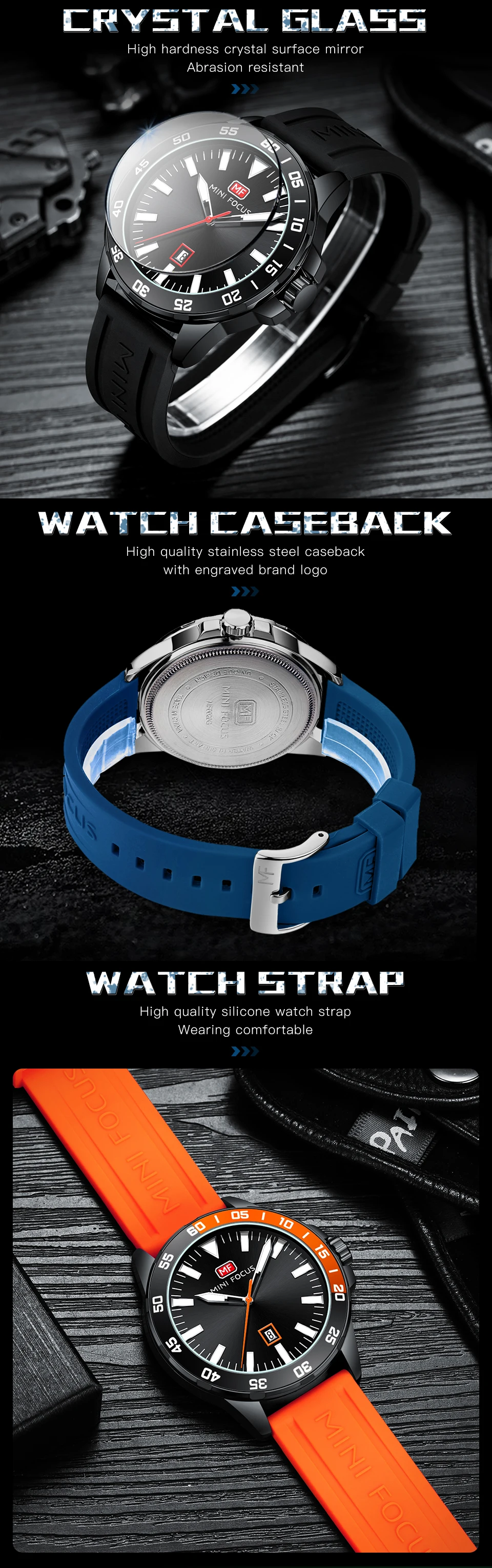 MINI FOCUS Quartz Watch for Men Waterproof_voghion.com