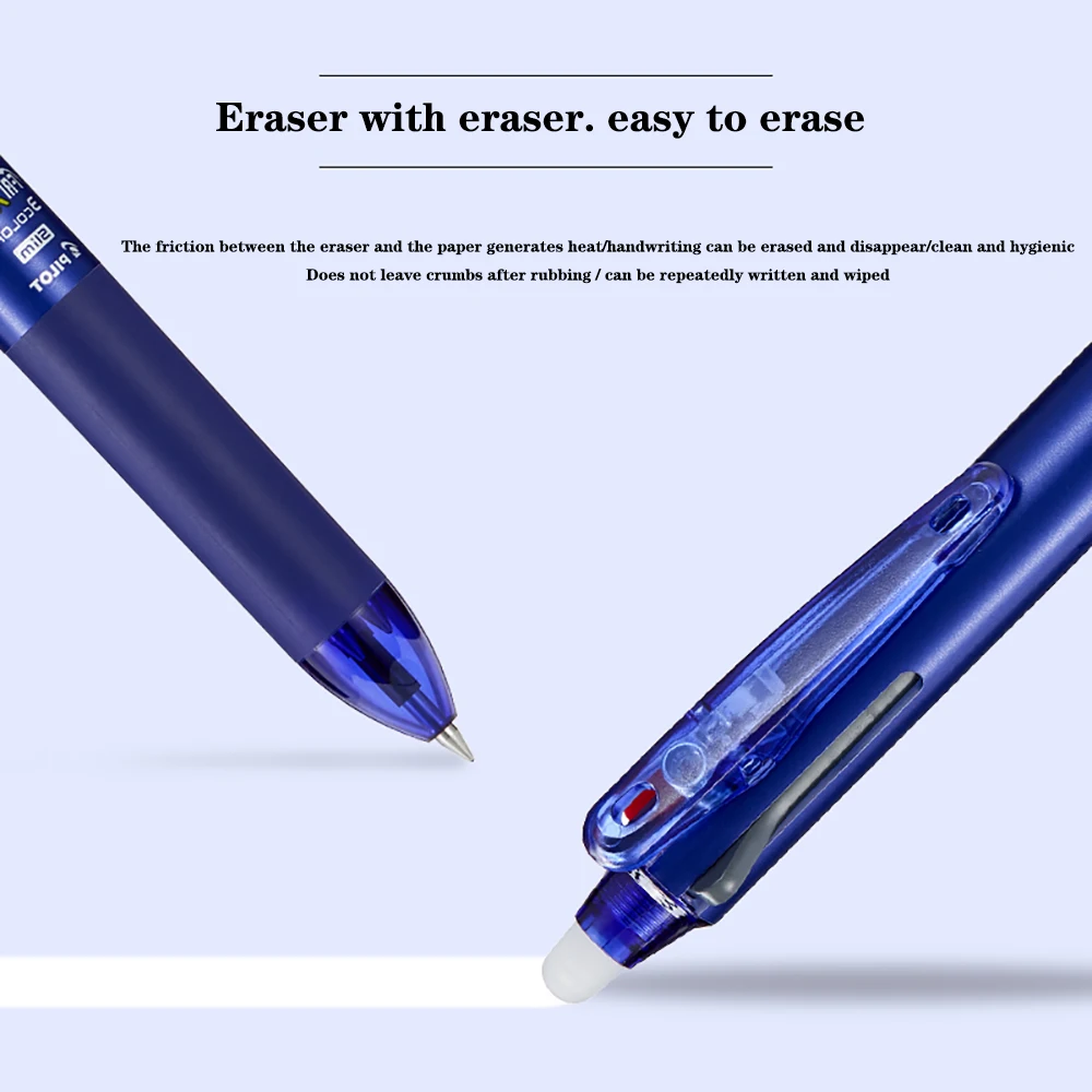 Japan PILOT 3Colors Erasable Pen Multi-function Gel Pen Frixion LKFB-60EF Quick-drying Smooth Stationery 0.5mm School Supplies