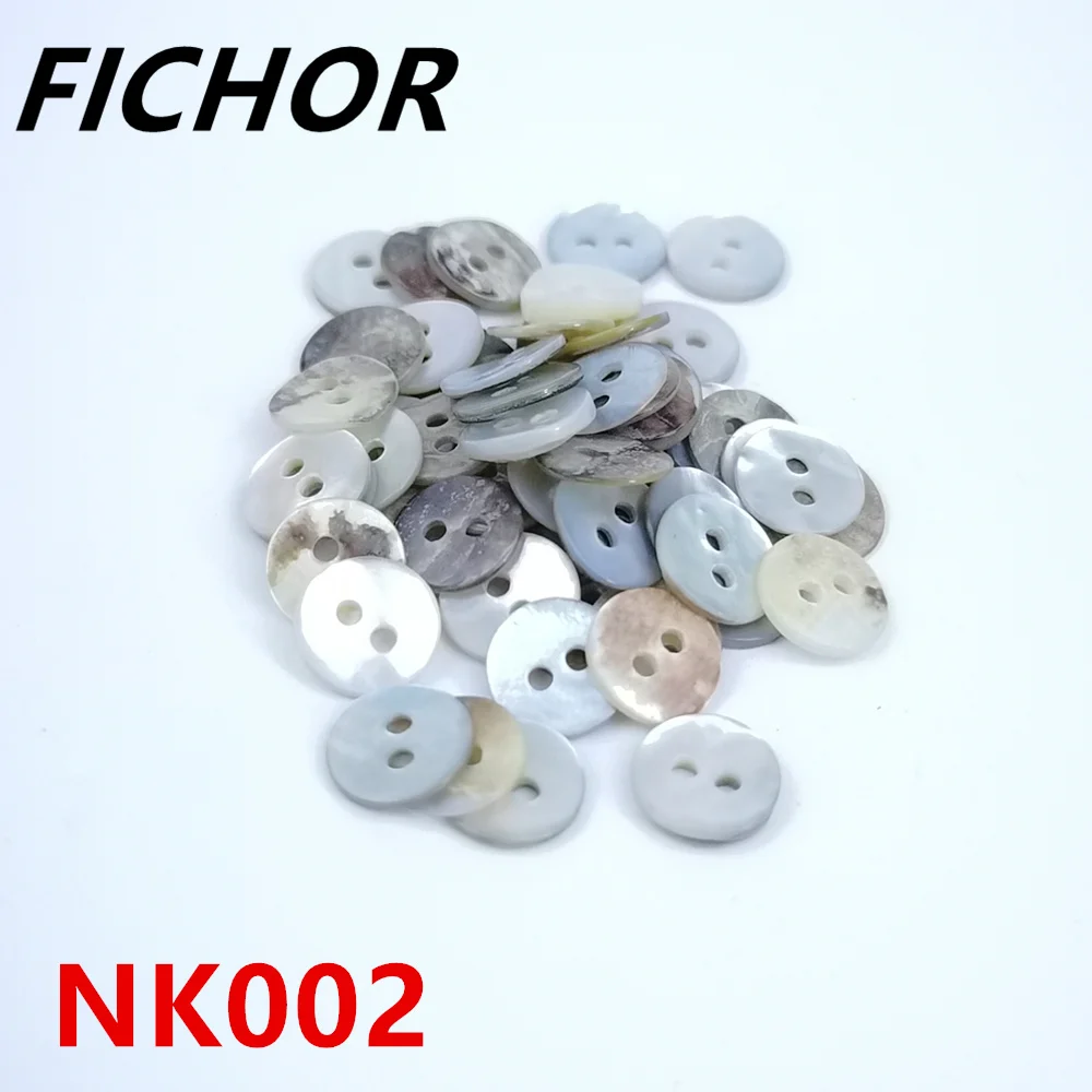 30/50pcs 9mm 2 Hole Natural Shell Sewing Buttons Mother of Pearl Round Shell Buttons Sewing Accessories Buttons for Crafts 5