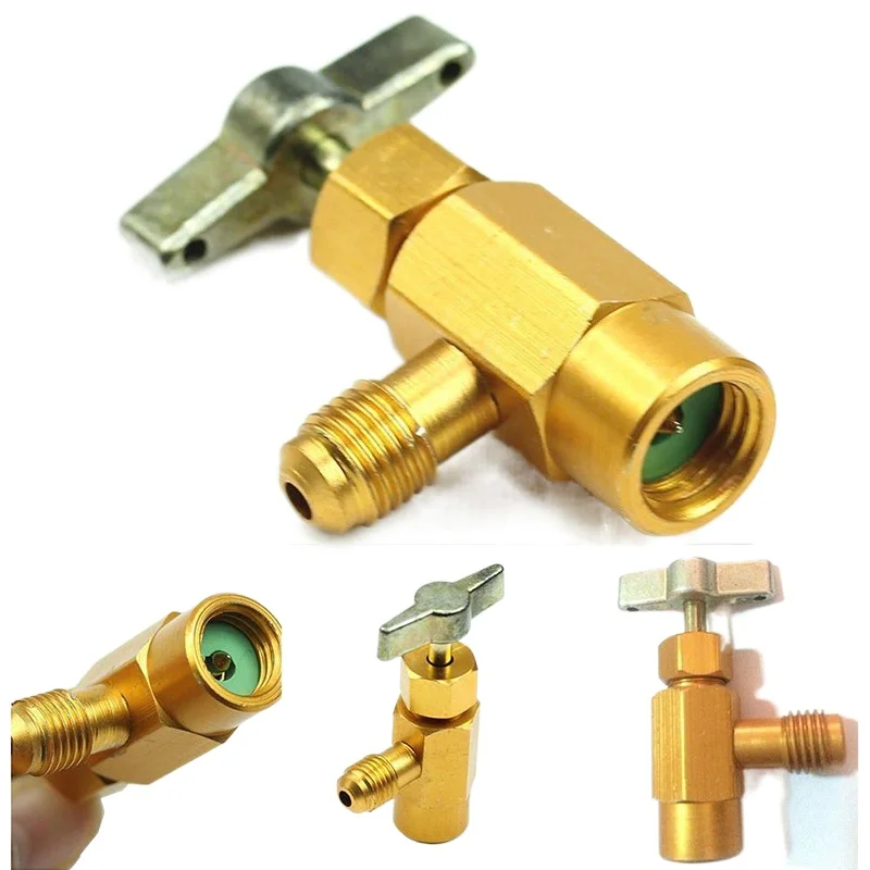 Refrigerant Can Opener 1/4 Thread Adapter for Car Air Conditioner