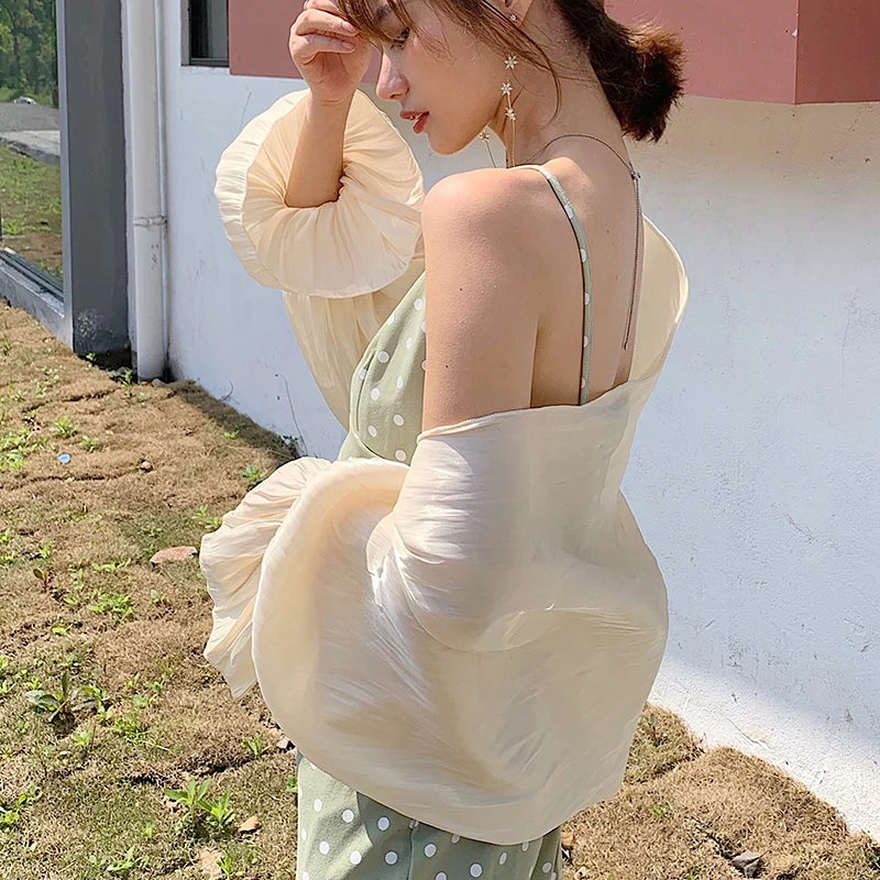 7 Colors Wedding Wrap Shawl Long Sleeve Cape For Dress Summer Shrugs Bolero Women Bridal Wedding Cover Up Jacket Femme Mariage