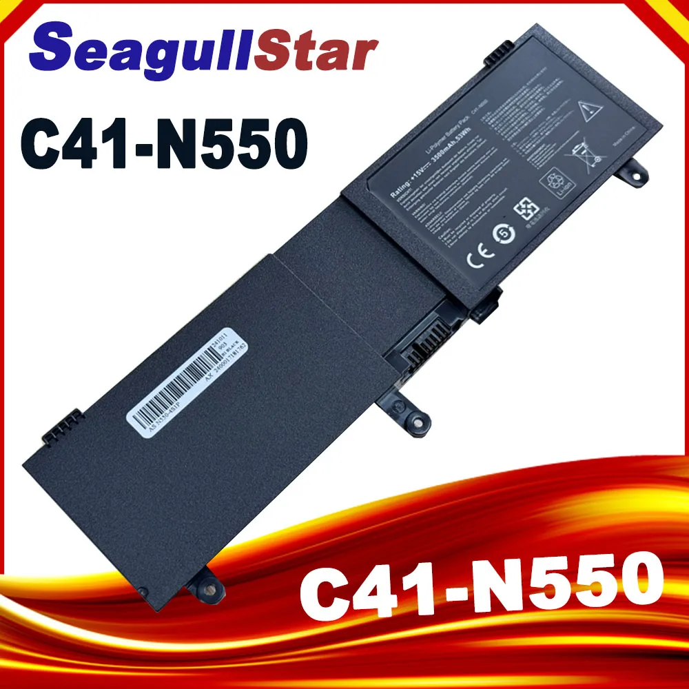 SeagullStar C41-N550 59WH 15V batterie d'ordinateur portable pour ASUS ...
