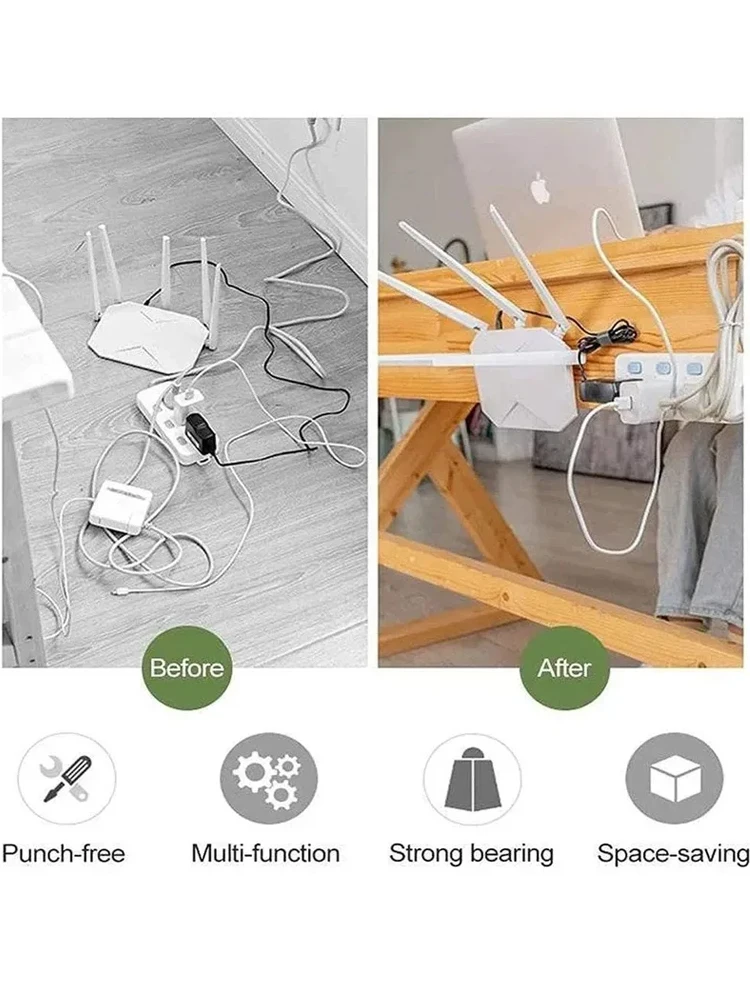 Set of 10 Double-Sided Adhesive Invisible Wall Hooks