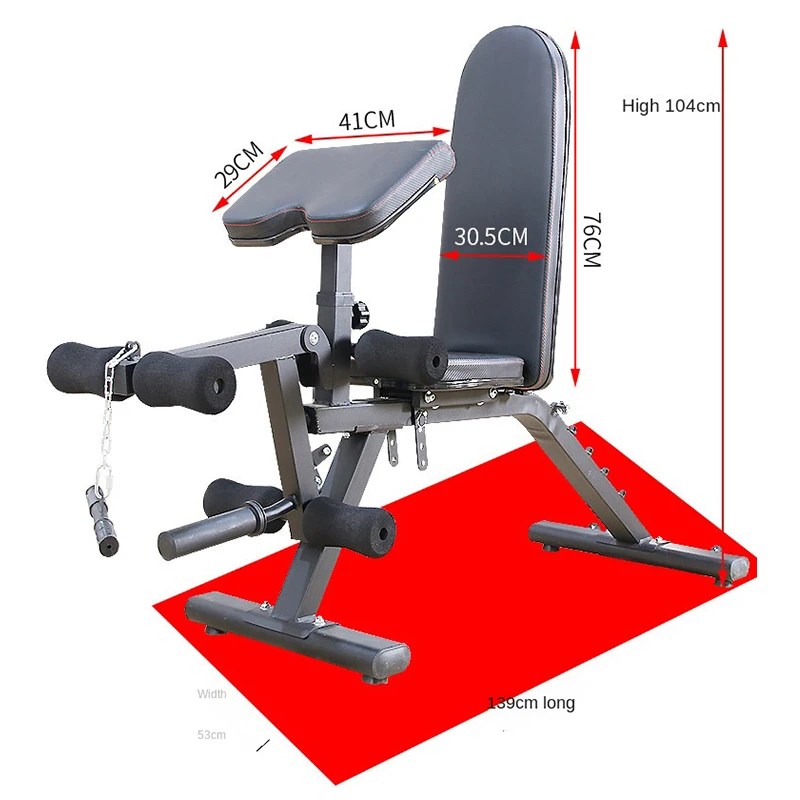 MIYAUP Zero Move Adjustable Commercial Dumbbell Chair Press Fitness Priest Home Sit Up Board