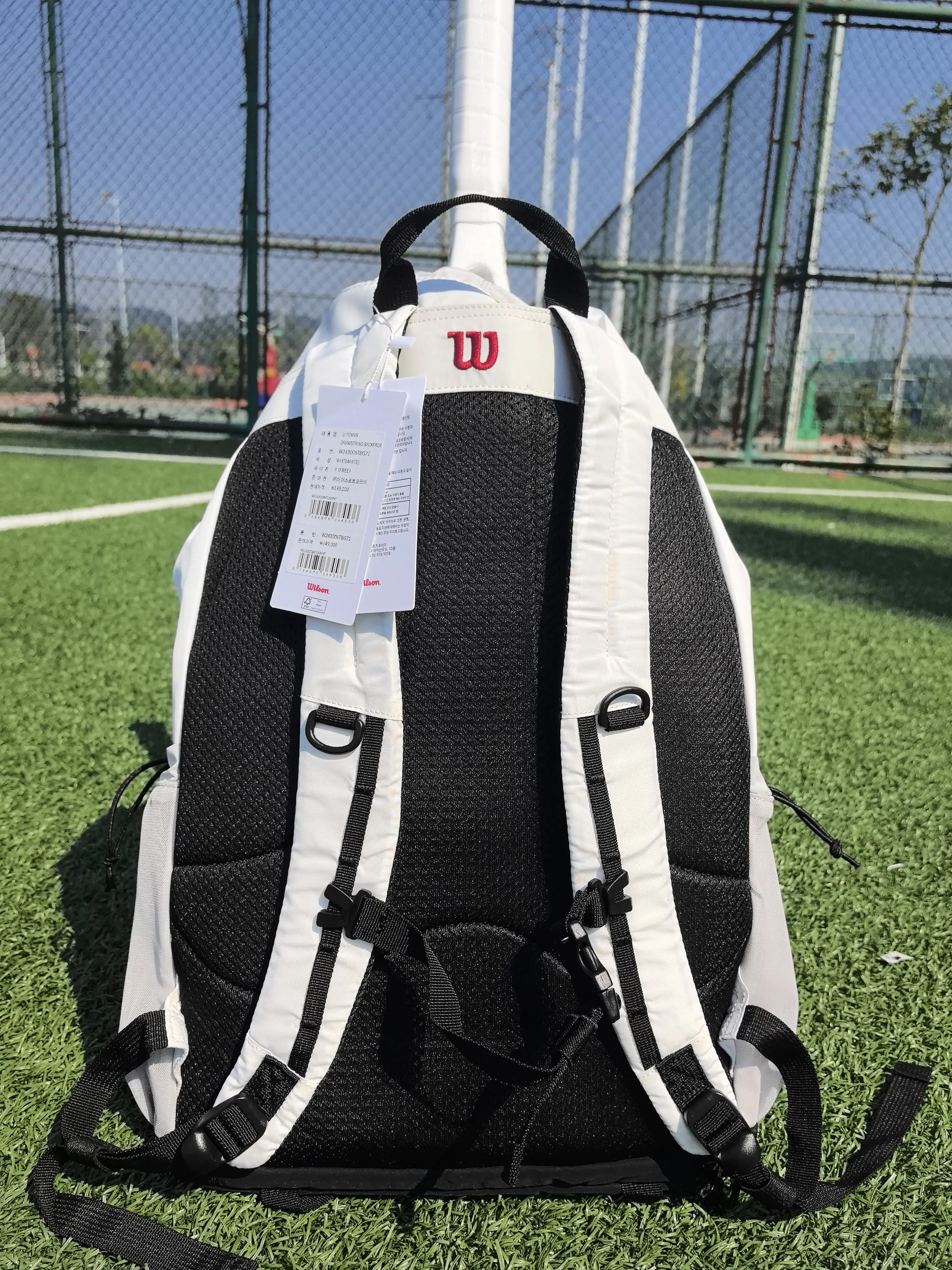バックパック・リュック Tennis Drawstring BackpackWU33008413LGR Wilson Tennis Racket Bag Badminton Bag Sports Large Capacity