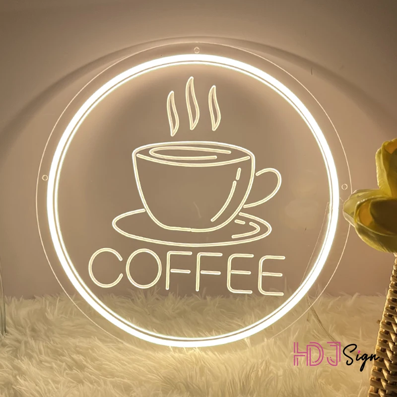 Coffee Shop Neon Lights Home Bar Decor Cafe Wall Decoration ...