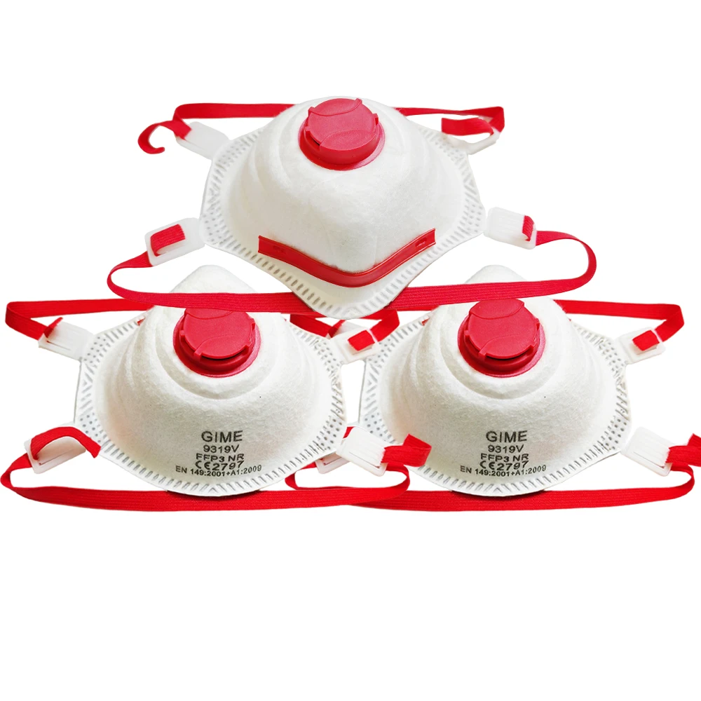 Masque FFP3 Jetable avec Valve - Lot de 10 - Protection 99%